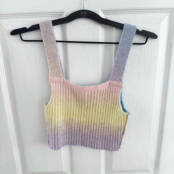 Urban Outfitters Tops - Urban Outfitters Out From Under Pastel Ribbed Knit Crop Top SMALL